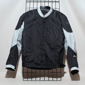 Mens Fulmer Full Zip Padded Armor Black Motorcycle Biker Jacket Size 2XL XXL